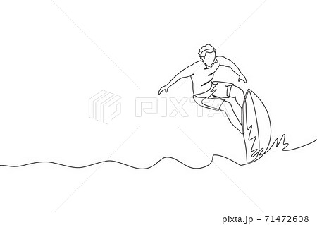 One line drawing Surfing-20.eps 71472608