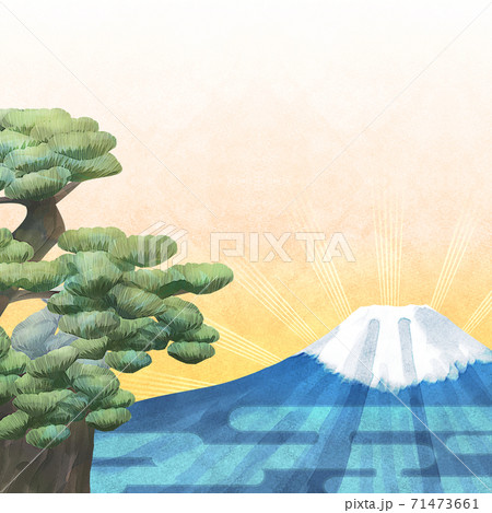 松と富士山の背景イラスト 71473661