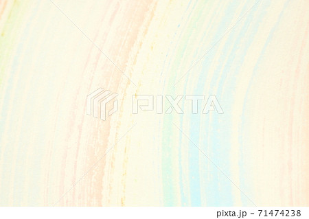 レインボーカラーの抽象的背景　緩やかなライン　水彩画 71474238