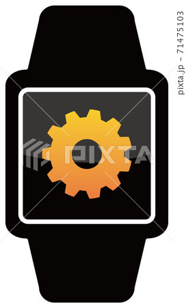 スマートウォッチのベクターイラスト 設定アイコンのイラスト素材