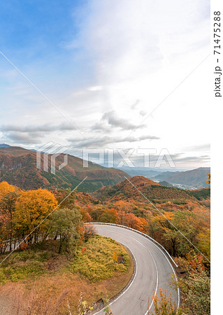 【黒髪平展望台から　いろは坂の紅葉】 71475288