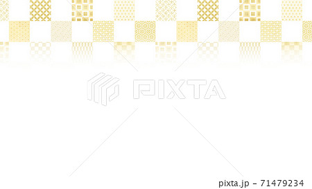金色と白色の市松模様 - 複数のバリエーションがあります 71479234