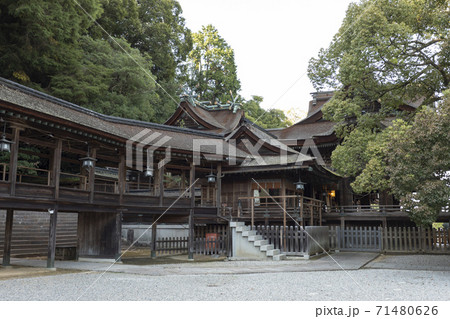 金刀比羅宮の南渡殿と本宮 71480626