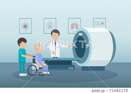 Doctor with patient and ct scanner Doctor with patient and ct scanner 71482179