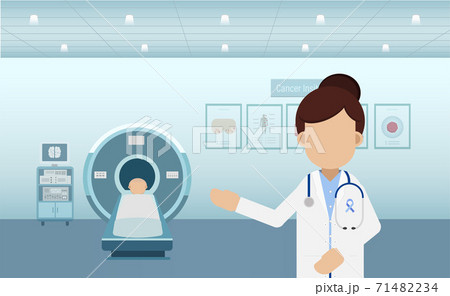 Cancer clinic with doctor and ct scan machine Cancer clinic with doctor and ct scan machine 71482234