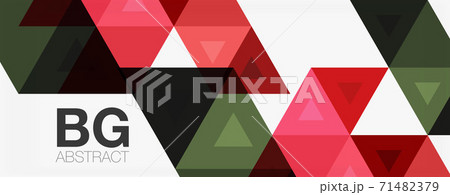 Mosaic triangle pattern abstract background for cover, banner, flyer and poster and other template 71482379