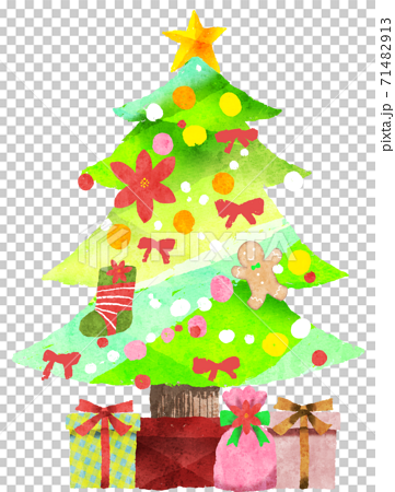 Watercolor christmas tree 71482913