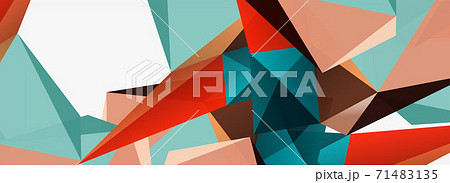 3d mosaic abstract backgrounds, low poly shape geometric design 71483135