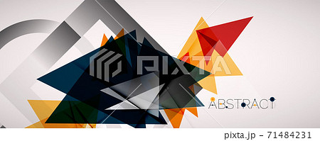 Geometric abstract background. Color triangle shapes. Vector illustration for covers, banners, flyers and posters and other designs 71484231