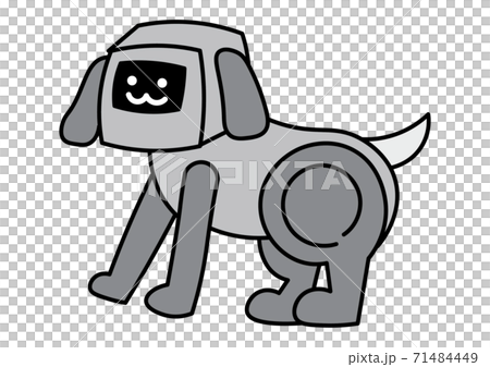 犬のペットロボットのイラストのイラスト素材