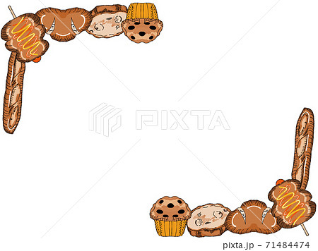 パンのフレームのイラスト素材