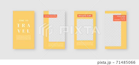 Social media template. Trendy editable social media stories template. Mockup isolated. Template design. Vector illustration. 71485066