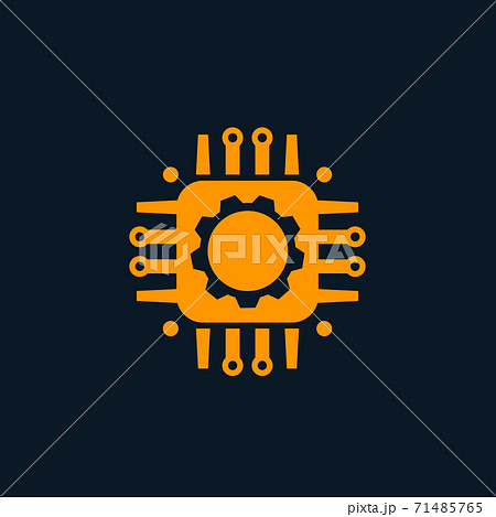 technology, circuit board vector icon 71485765