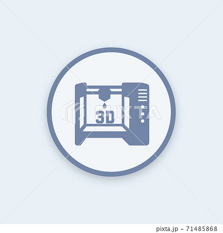 3d printer icon, vector sign 71485868