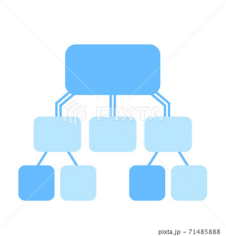 flowchart vector template, blue on white 71485888