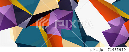 3d mosaic abstract backgrounds, low poly shape geometric design 71485959