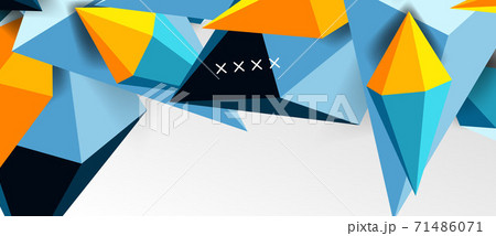 3d low poly abstract shape background vector illustration 71486071