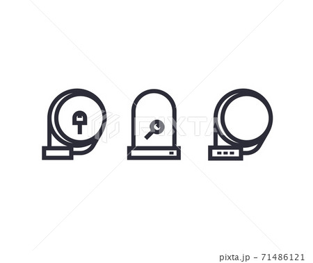Bike locks icons on white 71486121