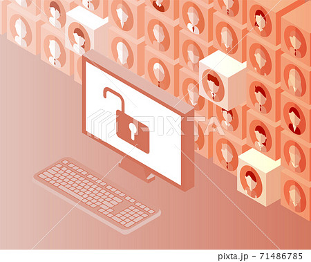 Human Data leakage and got hacked vector Human Data leakage and got hacked vector 71486785