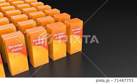 orange juice japanese black background multiple 71487755