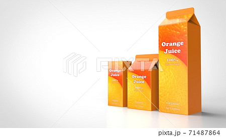 orange juice 3 size right 3d rendering 71487864