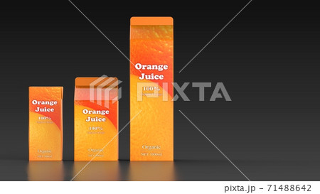 orange juice 3 size black background front left 3d orange juice 3 size black background front left 3d 71488642