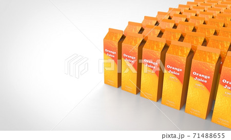 orange juice 1l multiple right 3d rendering 71488655