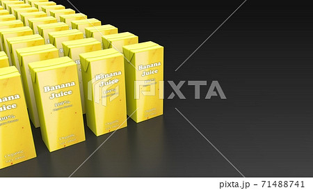 banana juice black background multiple left 3d banana juice black background multiple left 3d 71488741