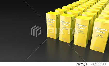 banana juice black background multiple right 3d 71488744