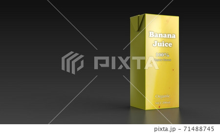 banana juice black background right 3d rendering 71488745