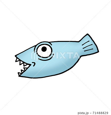 変な顔の魚のイラスト素材 7148