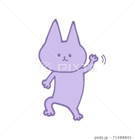 手を振る猫　子猫 71488841