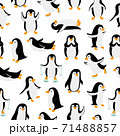 Little penguins in different poses seamless pattern 71488857