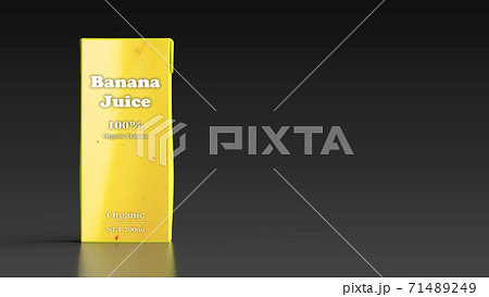 banana juice black background front left 3d render 71489249