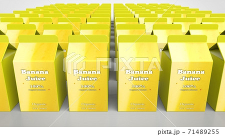 banana juice 500ml multiple 3d renderingのイラスト素材 [71489255 ...