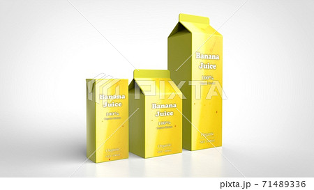 banana juice 3 size 3d rendering 71489336