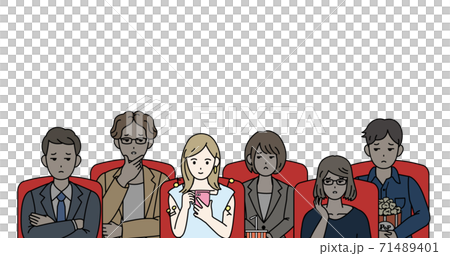 Movie theaters People watching movies Manners Smartphones 71489401