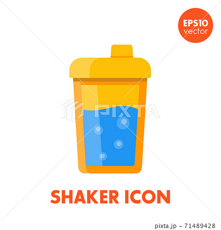 Sport shaker icon on white in flat style Sport shaker icon on white in flat style 71489428