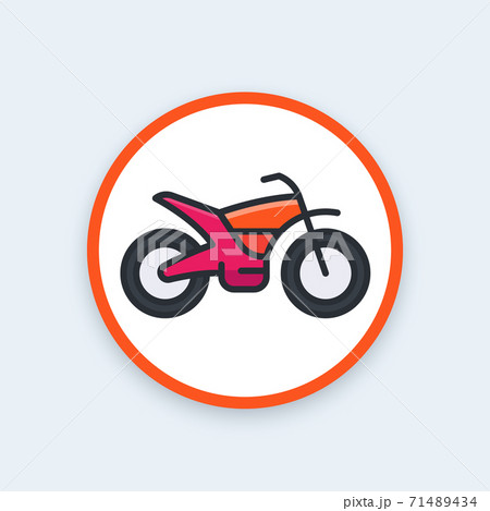 offroad bike, motorcycle vector icon 71489434
