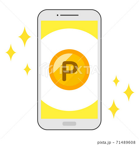 スマホでポイントをゲットするイメージ スマホでポイントをゲットするイメージ 71489608