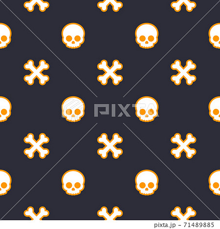 pattern with skulls, seamless halloween background 71489885