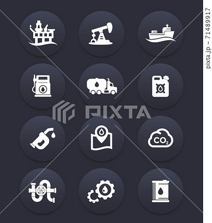 Petroleum industry icons set Petroleum industry icons set 71489917