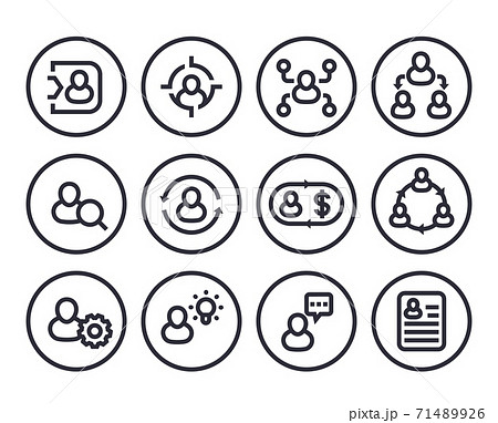 Management, human resources, HR, line icons Management, human resources, HR, line icons 71489926