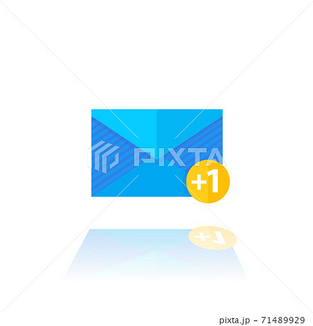 incoming message, mail icon with notification incoming message, mail icon with notification 71489929