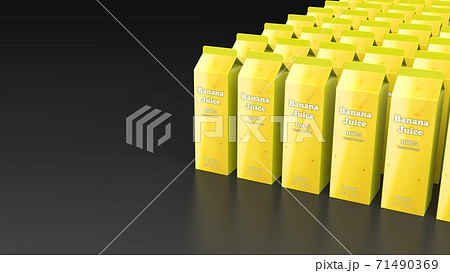 banana juice 1l black background multiple right 3d banana juice 1l black background multiple right 3d 71490369
