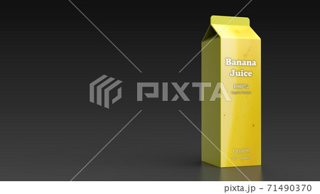 banana juice 1l black background right 3d render banana juice 1l black background right 3d render 71490370