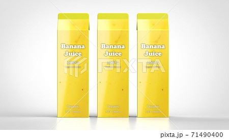banana juice 1l 3 front 3d rendering banana juice 1l 3 front 3d rendering 71490400