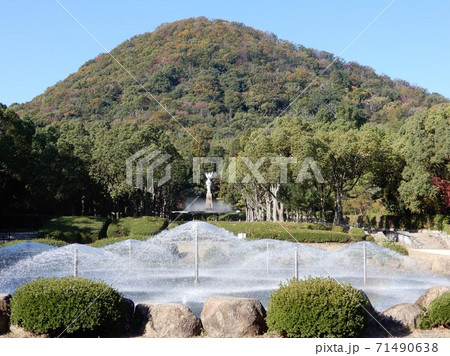 甲山森林公園シンボルゾーン 横の写真素材