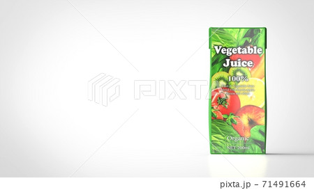 vegetable juice front right 3d rendering vegetable juice front right 3d rendering 71491664