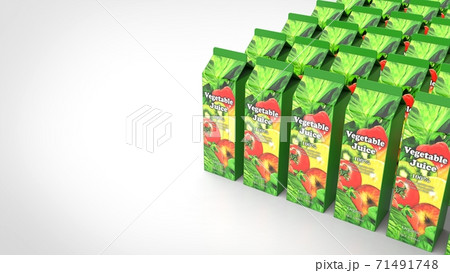 vegetable juice 1l multiple right 3d rendering 71491748